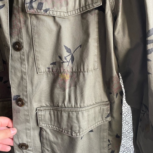 H &M Divided Floral Green Jacket - Picture 3 of 6